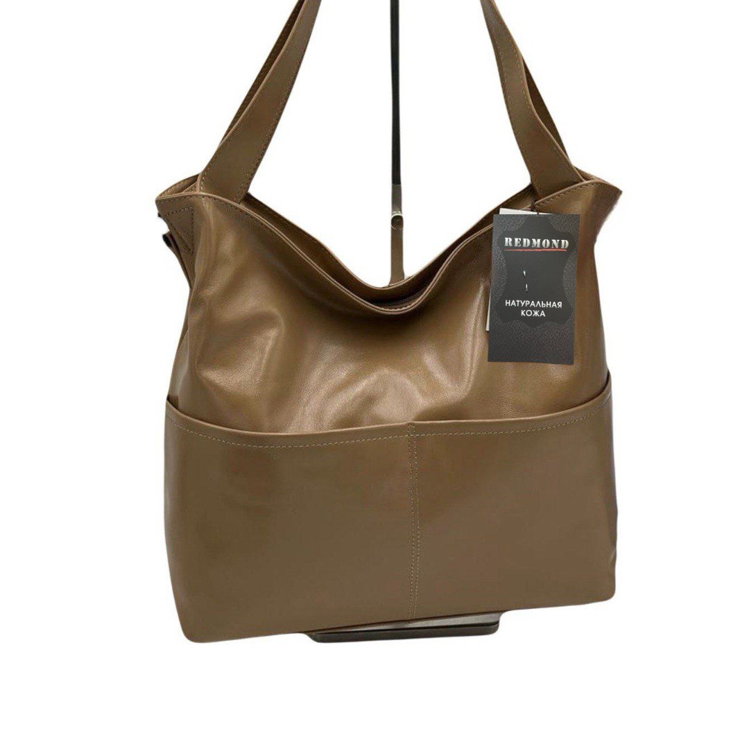 8172К Сумка женская натуральная кожа (latte) (латте/31*30*10/натуральная кожа/Redmond)