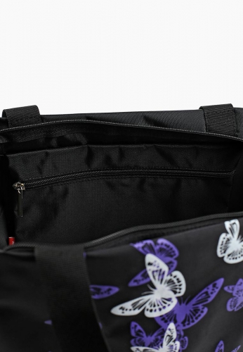 1-108 Сумка молодёжная текстиль (Время перемен/черный) (Черный/40*33*15/текстиль/ANTAN)