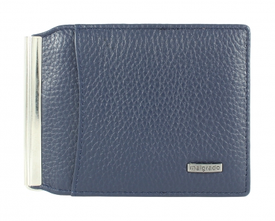 32420-5003D Blue Зажим для денег Malgrado (синий/11,5*8,5*0,8/натуральная кожа/Malgrado)
