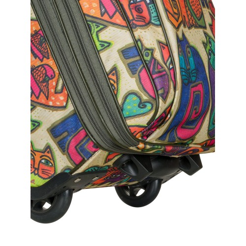 М-7620-1 Сумка на колесах дизайн кошки (бежевый) (бежевый/52*33*27/текстиль/NTL Continent)