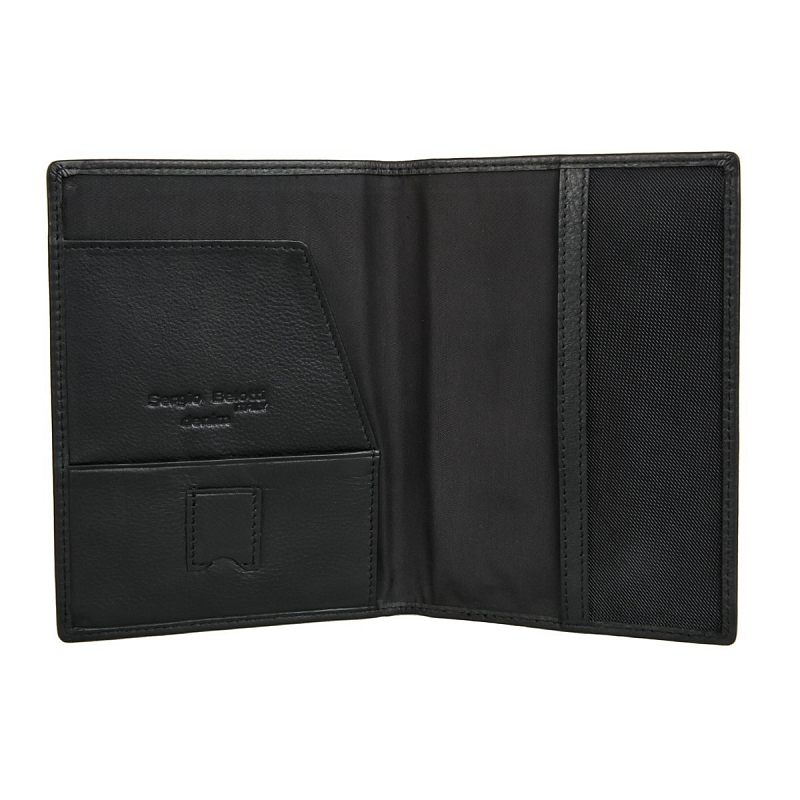 2464-02 (denim black) Обложка для паспорта Sergio Belotti (черный/10,5*14*1/натуральная кожа/Sergio Belotti)