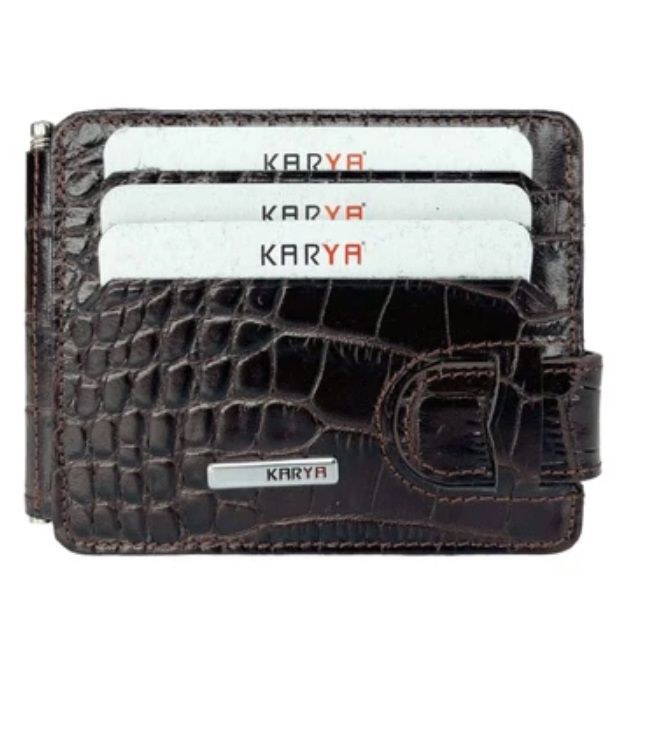 0044-57 Картхолдер натуральная кожа KARYA (Коричневый/11*9*1/натуральная кожа/KARYA)