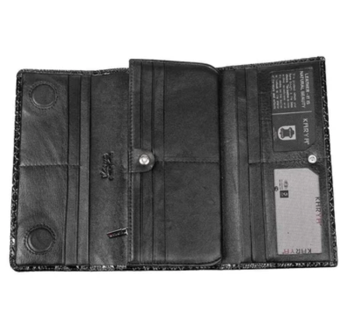 1146-013 Портмоне женское натуральная кожа KARYA (Черный/19*10*3/натуральная кожа)