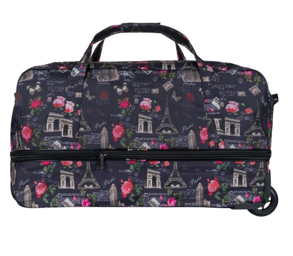 М-5801 Сумка на колесах дизайн париж (фиолетовый/74*41*38/полиэстер/NTL Continent)