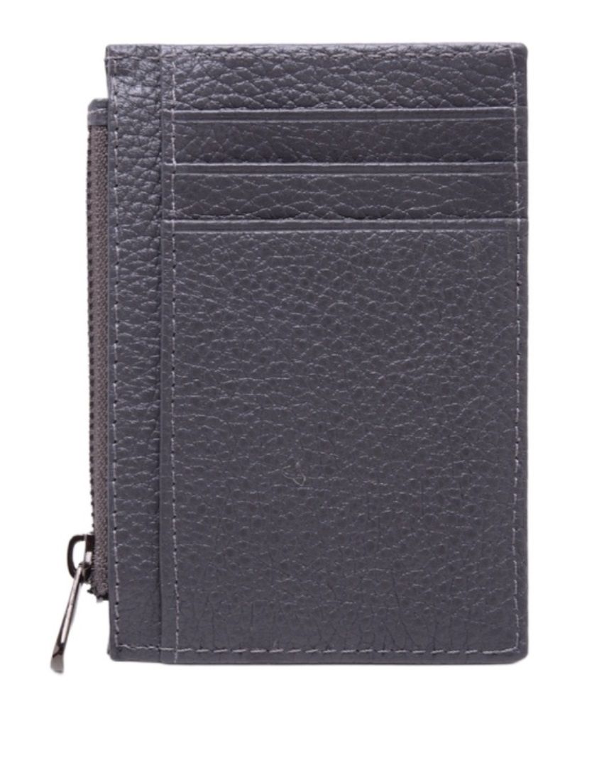 0042-081 Картхолдер натуральная кожа KARYA (Серый/12*8*0,5/натуральная кожа/KARYA)