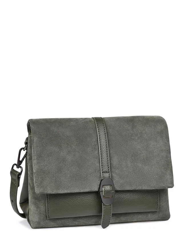 HL 15-341115 Сумка женская замша/экокожа (зеленый) (зеленый/25*17*11/натуральная замша/экокожа/Hogerland)