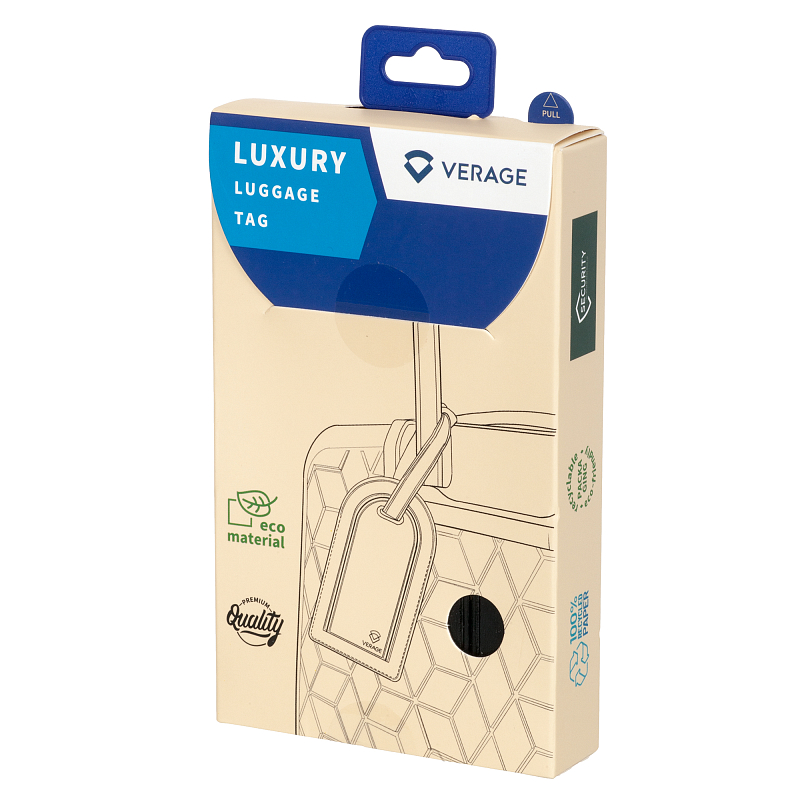 VG5407 Black Ярлык для багажа Verage (черный/полиуритан/Verage)