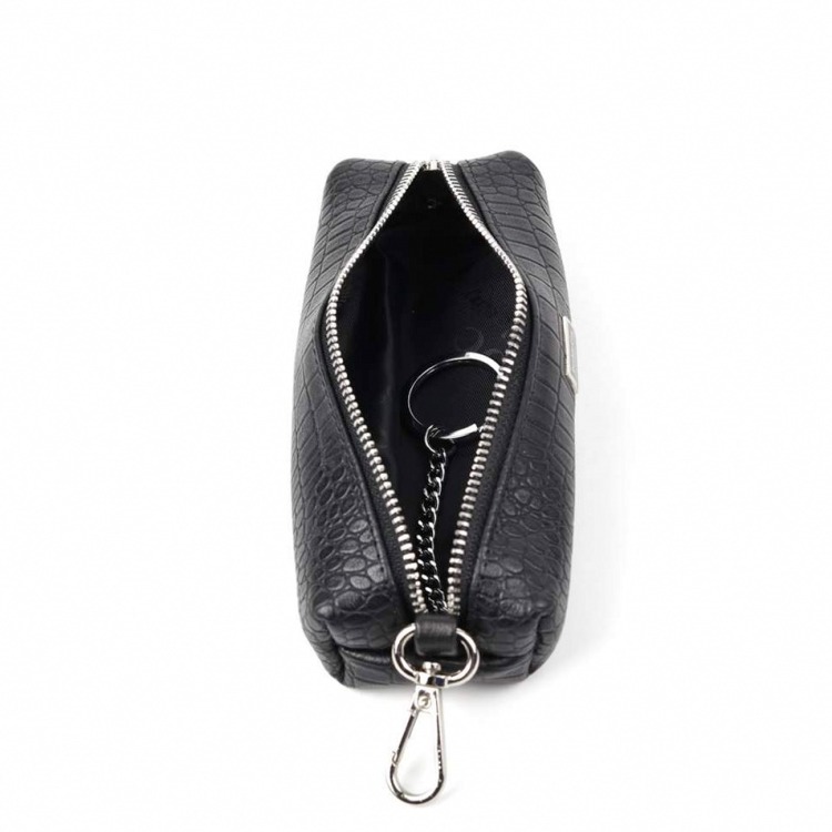 063-DC9-46A Ключница (чёрный) (Черный/14,5*4,5*3/натуральная кожа/Doublecity)