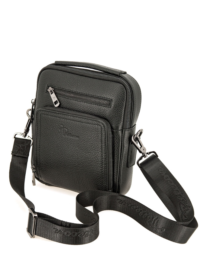 102-81584-1 Сумка мужская кожа (Пеллекон) (черный/19*22*5/натуральная кожа/PELLECON)