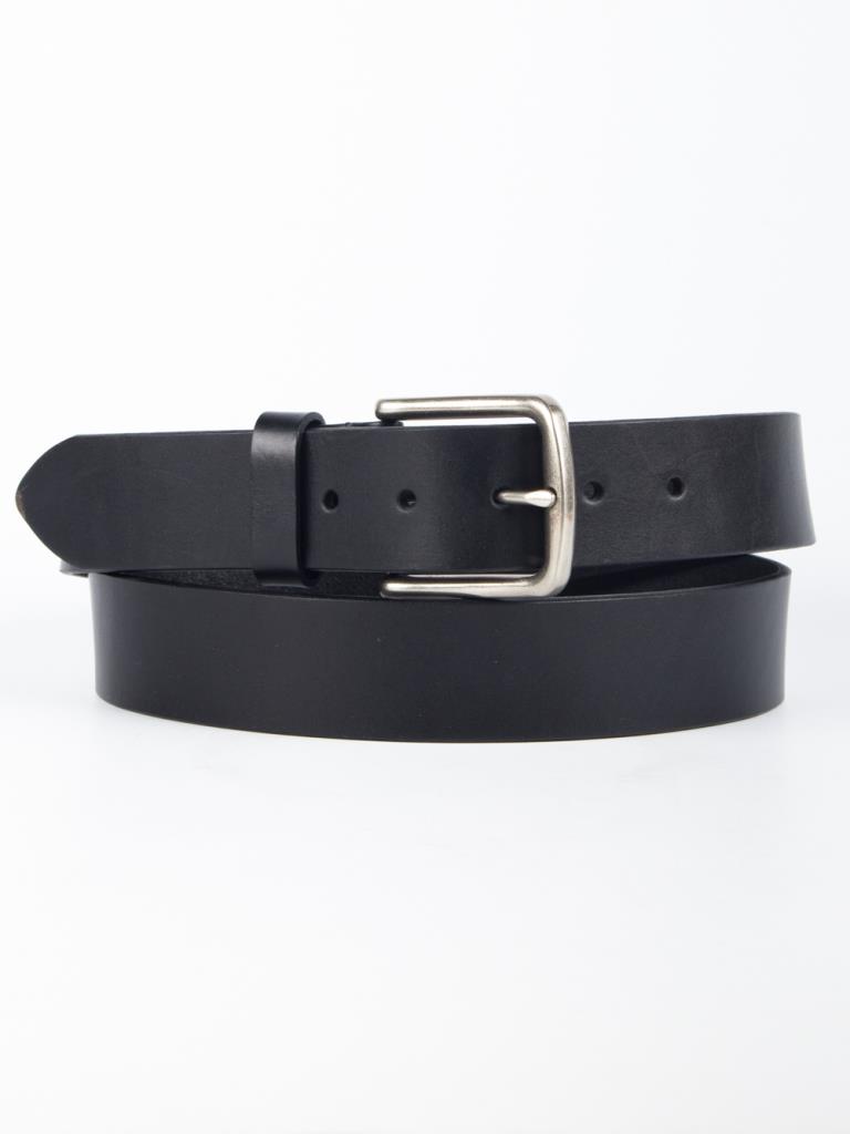 MLBJ3804-01 Ремень мужской (чёрный) (Черный/110-130 см/натуральная кожа/Jonas Hanway)