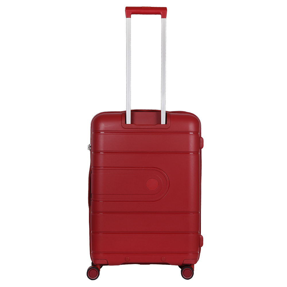 EN9520-24-4 Чемодан 4-х колесный 100% полипропилен FABRETTI (Красный/45*66*26/полипропилен/M/FABRETTI)