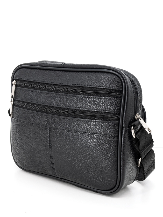 102-82124-1 Сумка мужская кожа (Пеллекон) (черный/25*20*6,5/натуральная кожа/PELLECON)
