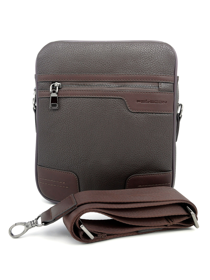 812-81665-2 Сумка мужская экокожа (Пеллекон) (коричневый/24*27*9/экокожа/PELLECON)