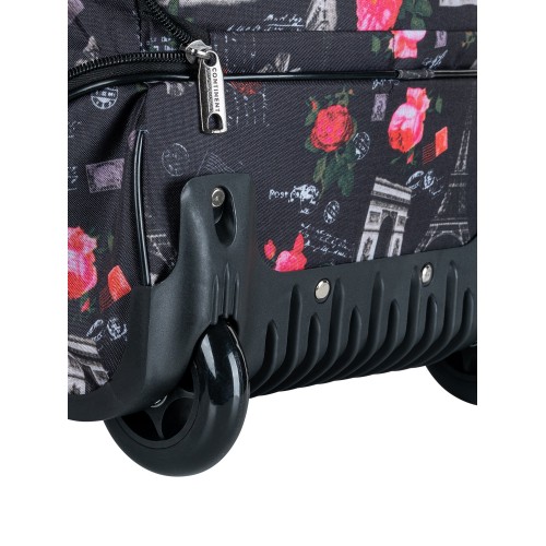 М-40-2 Сумка на колесах дизайн париж (фиолетовый/34*58*17/текстиль/NTL Continent)