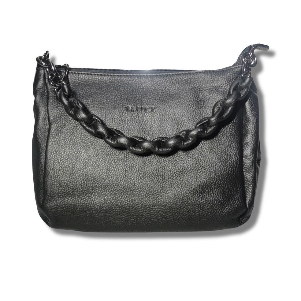 925К Сумка женская натуральная кожа (чёрный) (Черный/29*22*14/натуральная кожа/Redmond)