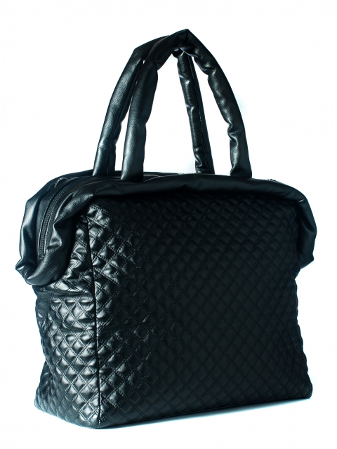 3388 Сумка дорожная (черная стежка) (Черный/44*33,5*19/текстиль)