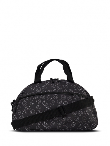 2-322 Сумка дорожная (Текстиль кубики игральные/черный) (Черный/45*26*21/текстиль/ANTAN)