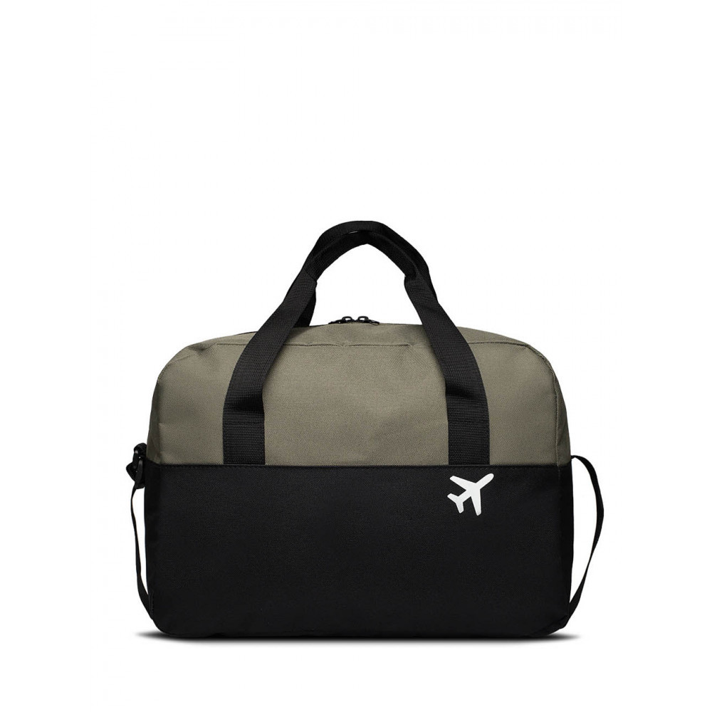 2-319 Сумка дорожная (Текстиль ПЭ/хаки-черный) (хаки/чёрный/41*28*19/текстиль/ANTAN)