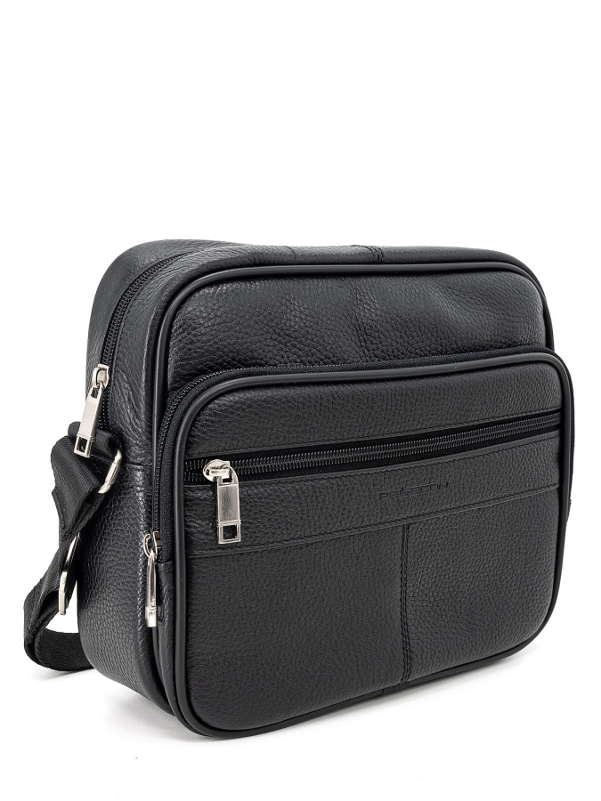 102-82124-1 Сумка мужская кожа (Пеллекон) (черный/25*20*6,5/натуральная кожа/PELLECON)