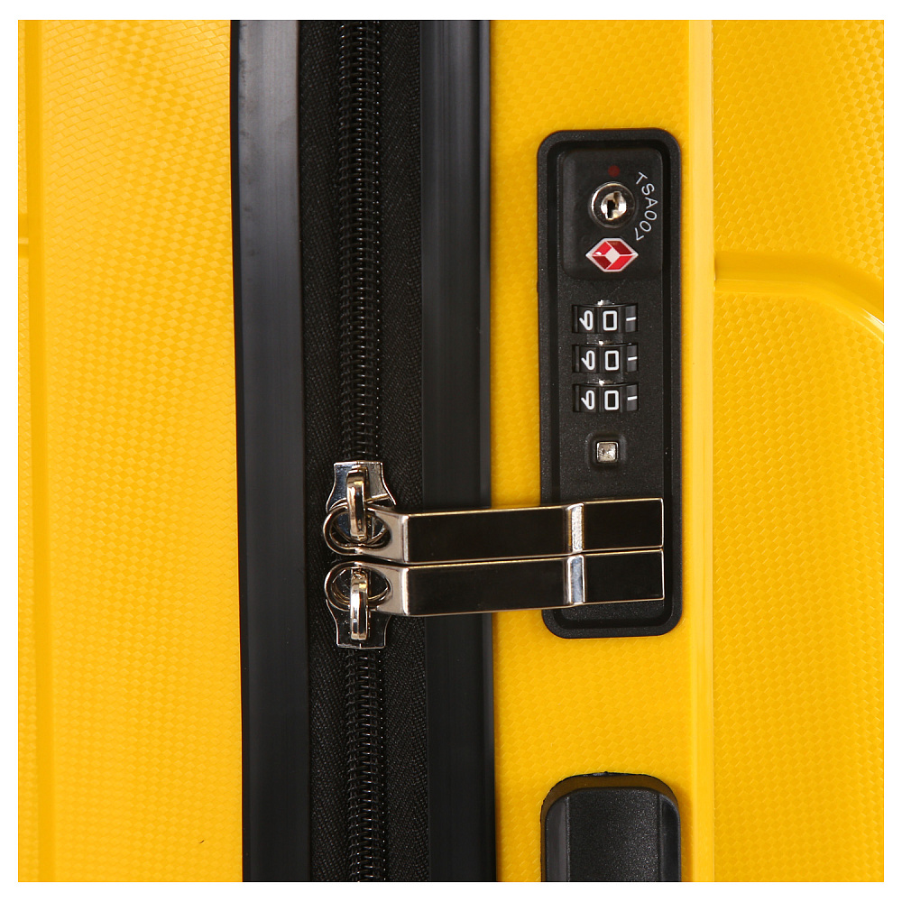 EN8520-24-7 Чемодан 4-х колесный 100% полипропилен FABRETTI (Желтый/47*70*24/полипропилен/M)