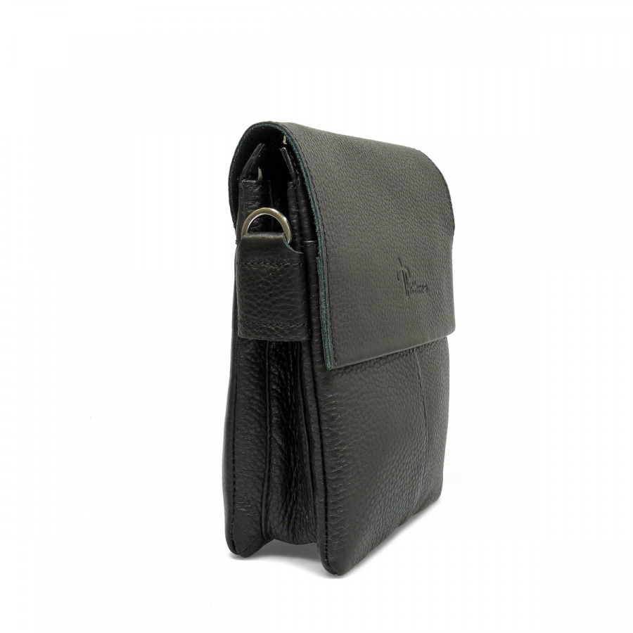 102-877-1 Сумка мужская кожа (Пеллекон) (черный/17,5*22*5/натуральная кожа/PELLECON)