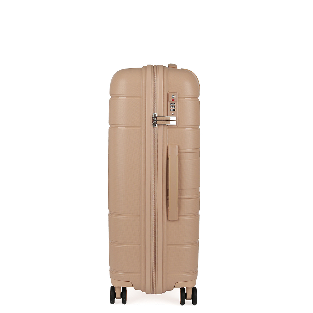 EN9520-24-13 Чемодан 4-х колесный 100% полипропилен FABRETTI  (Бежевый/45*66*26/полипропилен/M/FABRETTI)