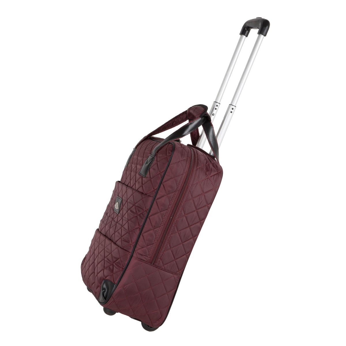 П7095 (бордовая) сумка вертикальная на колесах Стежка Ручная кладь (Бордовый/39*53*20/полиэстер)