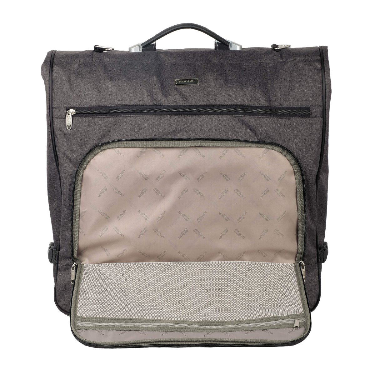 П7115 (серо-коричневый) Портплед из жаккарда А011 (Серо-коричневый/55*56*10/полиэстер/1,7 кг/30,8 литров/Polar)