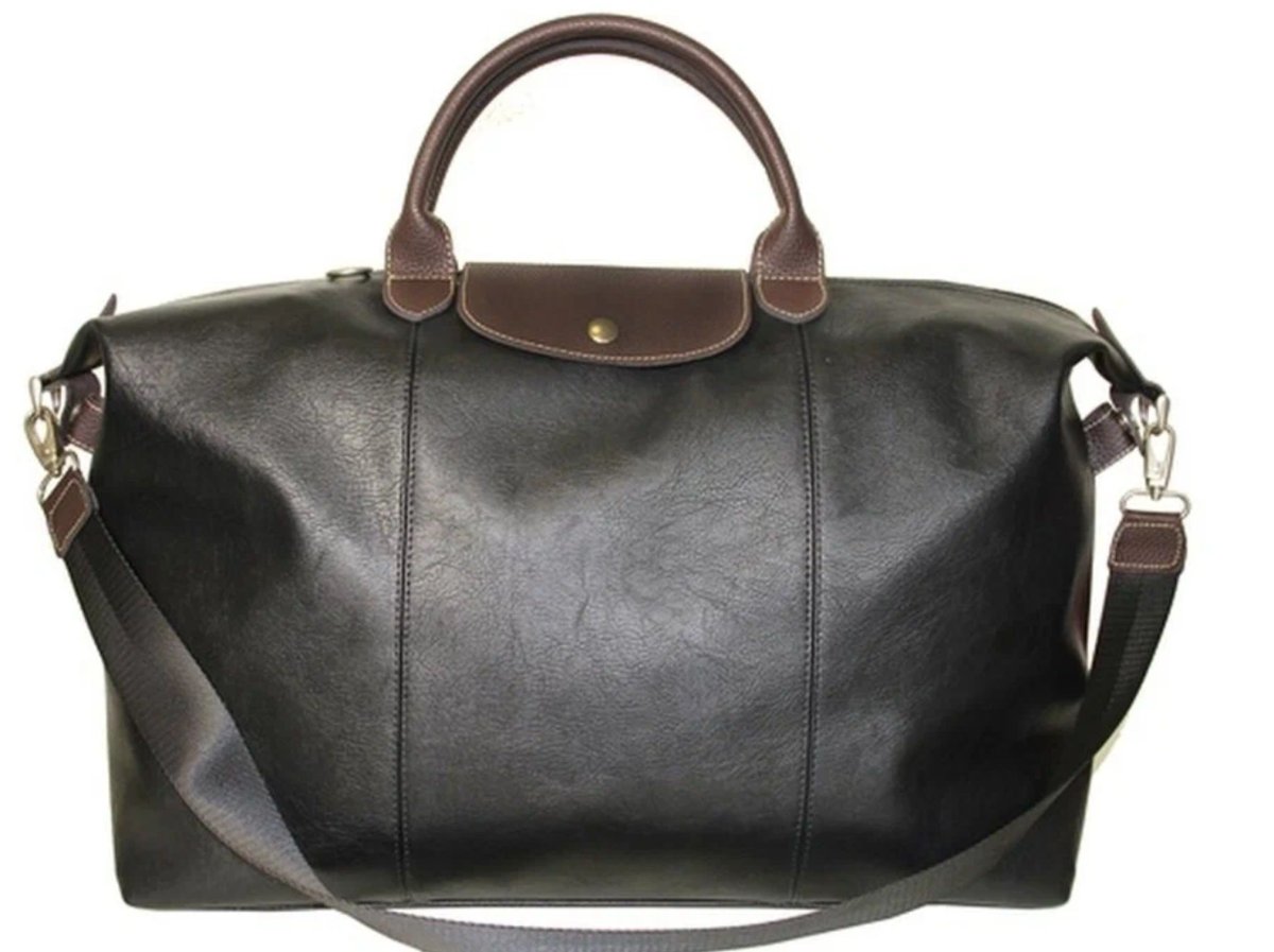 2-277 Сумка дорожная (эко кожа/черный) (черный/45*35*20/экокожа/ANTAN)