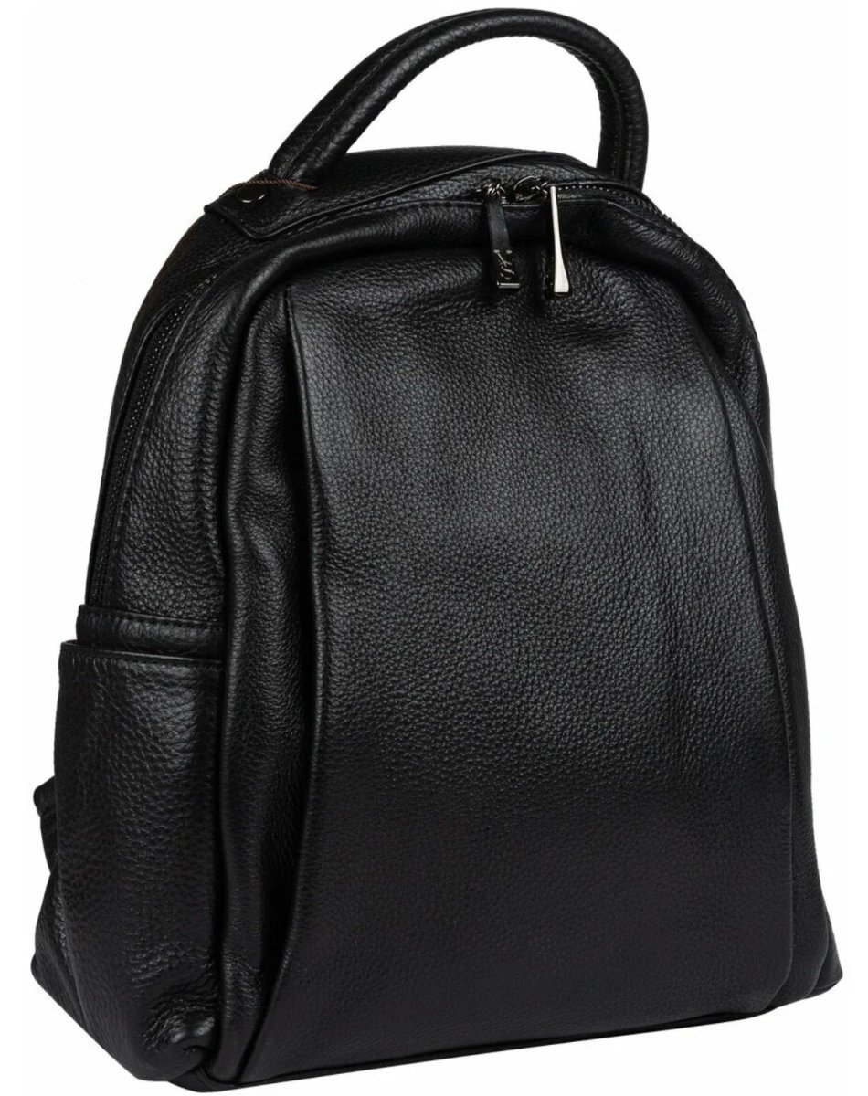 190К Рюкзак женский натуральная кожа (чёрный) (Черный/26*30*13/натуральная кожа/Redmond)