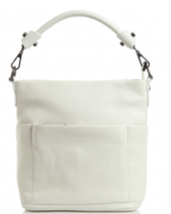 312К Сумка женская натуральная кожа (белый) (Белый/натуральная кожа)