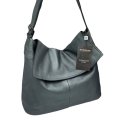 8456К Сумка женская натуральная кожа (grey) (серый/натуральная кожа/Redmond)