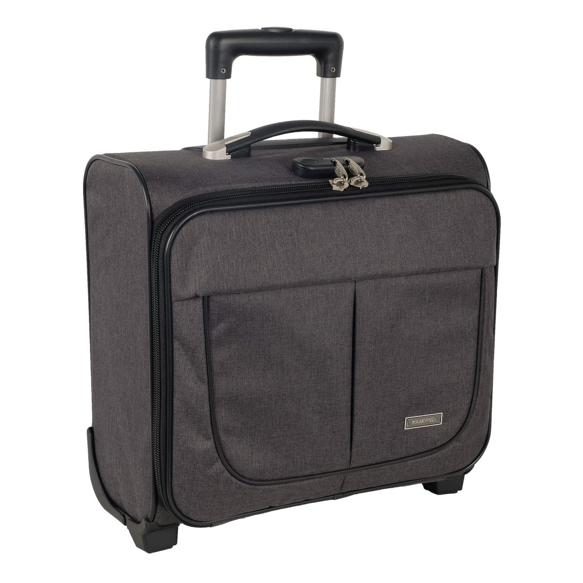 П7108 жаккард (серый) сумка Пилот метал.каркас 2 колеса (Серый/41*39*17/полиэстер/Polar)