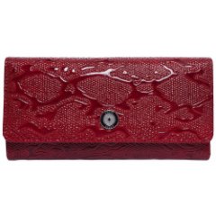 1146-019 Портмоне женское натуральная кожа KARYA (Красный лак/19*9,5*3/натуральная кожа/KARYA)