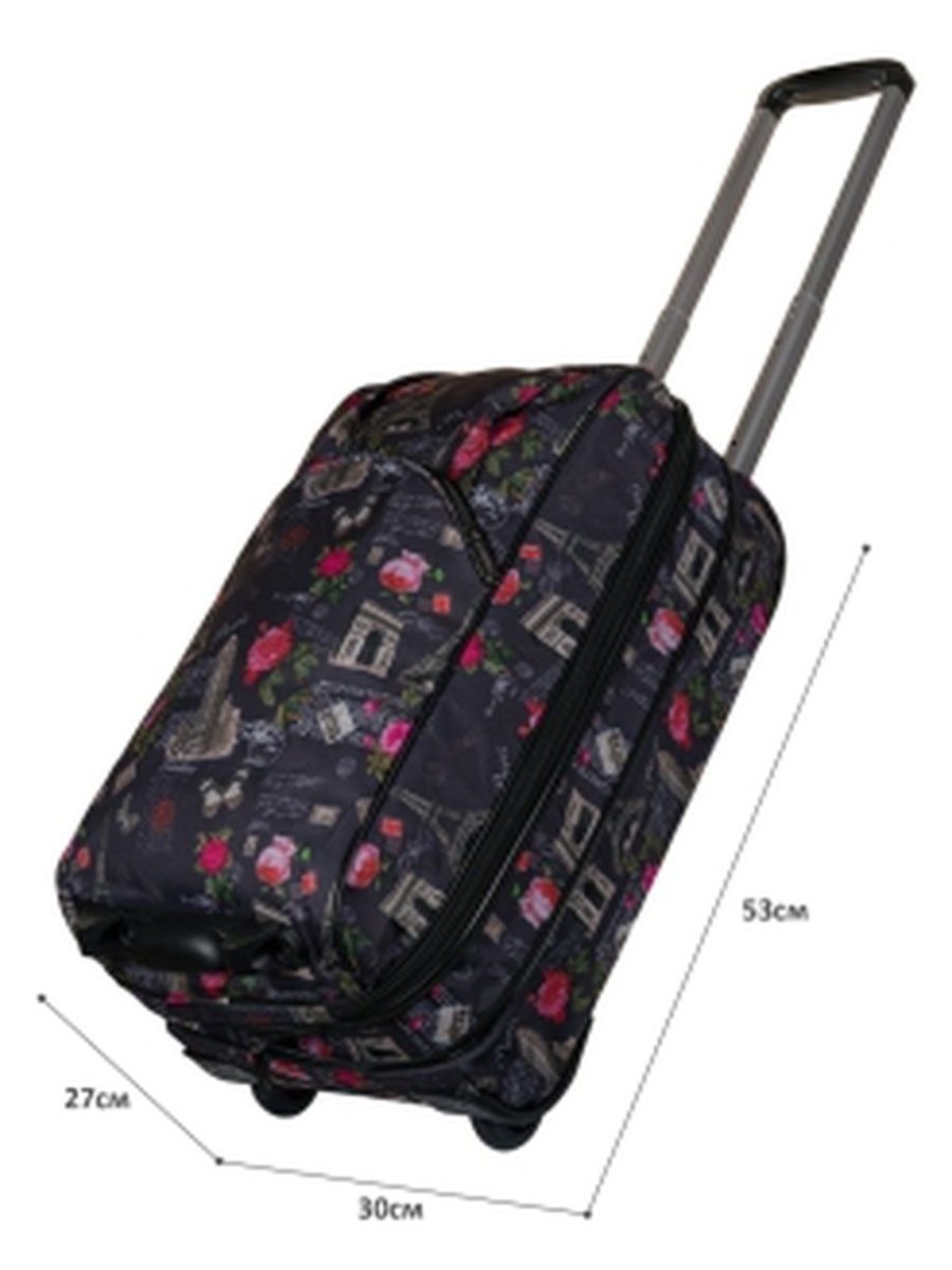 М-7321 Сумка на колесах дизайн париж (серый/53*30*21/полиэстер/NTL Continent)