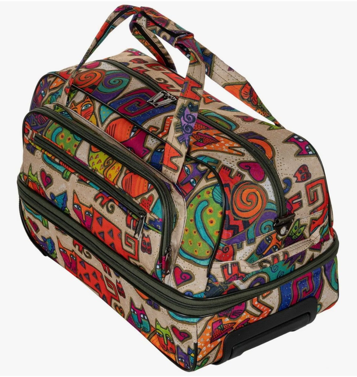 М-16 Сумка на колесах дизайн кошки бежевый (Бежевый/49*32*28/полиэстер/NTL Continent)