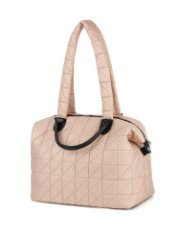 003-30704 Сумка спортивная дорожная бежевый+треугольники (Dewspo) (Бежевый/39*30*23/текстиль/KATY NIKOLAEVA)