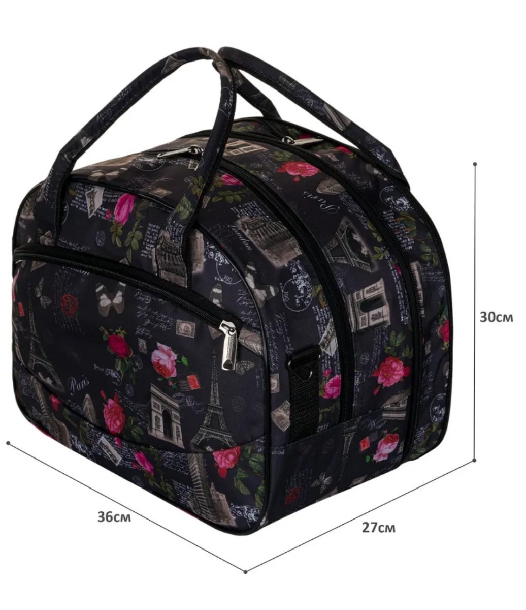 М-08р-1 Саквояж дизайн париж (фиолетовый/36*30*22/текстиль/NTL Continent)