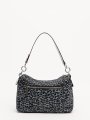 669 51/01 Сумка женская текстиль (т,серый) (темно-серый/32*21*12/текстиль/S.Lavia)