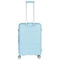 EN9520-24-9 (FABRETTI) Чемодан 4-х колесный 100% полипропилен  (Голубой/45*66*26/полипропилен/M/FABRETTI)
