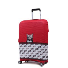 RW1085-S FABRETTI Чехол для чемодана 92%полиэстер 8%спандекс (красный)