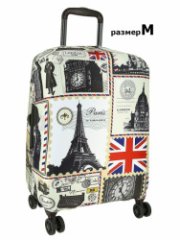7007 Чехол для чемодана (M) (Белый/бифлекс/M/VIP COLLECTION)