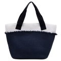 HKB28-5.4 FABRETTI Сумка жен. целлюлоза/полиэстер (Синий/белый/32*32*21/целлюлоза)
