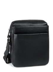 HL 11-600115 Сумка мужская натуральная кожа (черный) (черный/19*20*7/натуральная кожа/Hogerland)