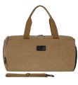 М-710 Сумка спортивная брезент (коричневый-бежевый) (Коричневый/бежевый/43*25*25/брезент/NTL Continent)