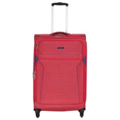 Р1801 (3-ой) Red (24) красный чемодан средний тканевый облегченный (красный/40,5*65,5*27(+5)/полиэстер/M/3,0 кг/64 литра/Polar)