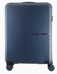 45A-016-420 Чемодан 4-х колесный (Синий/39*55*20/полипропилен/S/2,3 кг/40 литров/Eberhart)