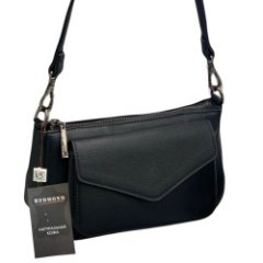 817К Сумка женская натуральная кожа (black) (черный/24*14*8/натуральная кожа/Redmond)