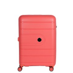 EN9520-24-44 (FABRETTI) Чемодан 4-х колесный 100% полипропилен (коралловый/45*66*26/полипропилен/M/FABRETTI)