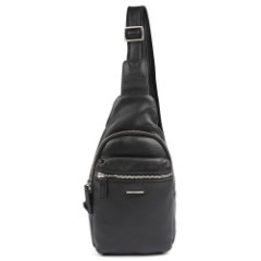 L16157-2 FABRETTI Сумка-рюкзак мужская на одно плечо нат. кожа (черный/16*31*6/натуральная кожа/FABRETTI)